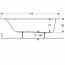 Koło Nova Pro Premium Wanna prostokątna 70x170 cm z zestawem montażowym biała 554.244.01.1 - zdjęcie 2