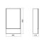 Koło Nova Pro Szafka z lustrem 49,3x17,6x85 cm lava mat 501.051.00.1 - zdjęcie 2