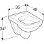 Koło Nova Pro Toaleta WC 49x35 cm krótka bez kołnierza biała M33124000 - zdjęcie 3