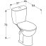 Koło Rekord Toaleta WC 64x37 cm kompaktowa bez kołnierza biała K99030000 - zdjęcie 2