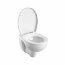 Koło Rekord Zestaw Toaleta WC 52x35,5 cm bez kołnierza + deska wolnoopadająca + stelaż podtynkowy Technic GT + przycisk Elegant biały/czarny połysk 99680000 - zdjęcie 2