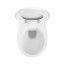 Koło Rekord Zestaw Toaleta WC 52x35,5 cm bez kołnierza + deska wolnoopadająca + stelaż podtynkowy Technic GT + przycisk Elegant biały/czarny połysk 99680000 - zdjęcie 9