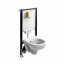 Koło Slim2 Nova Pro Zestaw Toaleta WC podwieszana 53x35 cm Rimfree bez kołnierza ze stelażem biała 99644000 - zdjęcie 1