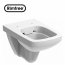 Koło Slim2 Nova Pro Zestaw Toaleta WC podwieszana 53x35 cm Rimfree bez kołnierza ze stelażem biała 99646000 - zdjęcie 2
