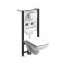 Koło Slim2 Nova Pro Zestaw Toaleta WC podwieszana 53x35 cm Rimfree bez kołnierza ze stelażem biała 99646000 - zdjęcie 1