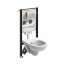 Koło Slim2 Nova Pro Zestaw Toaleta WC podwieszana krótka 48x35,5 cm Rimfree bez kołnierza ze stelażem biała 99669000 - zdjęcie 1