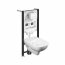 Koło Slim2 Style Zestaw Toaleta WC podwieszana krótka 51x35,6 cm Rimfree bez kołnierza ze stelażem biała 99649000 - zdjęcie 1