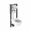 Koło Technic GT Modo Pure Oval Toaleta WC podwieszana z deską wolnoopadającą 53x35,5 cm Rimfree bez kołnierza ze stelażem biała 99663000 - zdjęcie 1