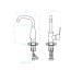 Kuchinox Sagra Bateria umywalkowa chrom BQR_025D - zdjęcie 2