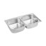 Kuchinox Standard Zlewozmywak stalowy dwukomorowy bez ociekacza 43x78 cm len SKS320T - zdjęcie 3