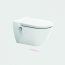 Laufen Cleanet Navia Toaleta myjąca podwieszana 58x37 cm Rimless bez kołnierza z deską wolnoopadającą i szkliwieniem LCC biała H8206014000001 - zdjęcie 4