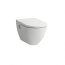 Laufen Cleanet Navia Toaleta myjąca podwieszana 58x37 cm Rimless bez kołnierza z deską wolnoopadającą i szkliwieniem LCC biała H8206014000001 - zdjęcie 1