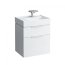 Laufen Kartell Umywalka wisząca 60x46x12 cm bez systemu przelewowego i otworu na baterię ze szkliwieniem LCC, biała H8103354001121 - zdjęcie 6