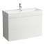 Laufen Kartell Umywalka wisząca lub meblowa 100x46 cm bez otworu na baterię z przelewem biała H8103370001091 - zdjęcie 2