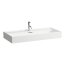 Laufen Kartell Umywalka wisząca lub nablatowa 100x46 cm z otworem na baterie z przelewem biała z powłoką LCC H8163374001041 - zdjęcie 1