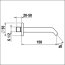 Laufen Meda Wylewka wannowa 15 cm chrom HF506671100000 - zdjęcie 2