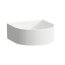 Laufen Sonar Umywalka nablatowa 34x34x13 cm z korkiem ceramicznym, bez przelewu, bez otworu na baterie, ryflowana, biała H8123410001121 - zdjęcie 1