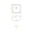Laveo Aden Zlewozmywak stalowy jednokomorowy 44x44 cm inox SLA_010P - zdjęcie 2