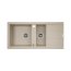 Laveo Barbados Zlewozmywak granitowy półtorakomorowy 48x100 cm beż SBB_431T - zdjęcie 1