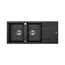 Laveo Megalo Zlewozmywak granitowy dwukomorowy 50x116 cm czarny SBE_721T - zdjęcie 1