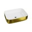 Lavita Galera Gold/White Umywalka nablatowa 50,5x40 cm złoty/biały połysk 5900378322597 - zdjęcie 1