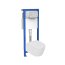 Lavita Geo Zestaw Toaleta WC 50x36 cm bez kołnierza + deska wolnoopadająca + stelaż biała 5908211479781+5908211494838 - zdjęcie 1
