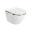 Lavita Sofi Slim Gold Line Zestaw Toaleta WC 49x36.5 cm + deska wolnoopadająca Biały/złota linia 5900378319054 - zdjęcie 1