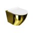 Lavita Sofi Slim Gold/White Zestaw Toaleta WC 49x36.5 cm + deska wolnoopadająca Złoty/Biały 5900378319047 - zdjęcie 1