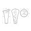 Massi Datura Umywalka wolnostojąca 43x43 cm z powłoką Easy Clean, biała MSUS-001 - zdjęcie 2