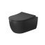 Massi Molis Black Toaleta WC podwieszana 54x35 cm Rimless bez kołnierza z deską wolnoopadającą Slim czarny półmat MSM-0013RIMSLIM-MB - zdjęcie 1