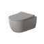 Massi Molis Grey Toaleta WC podwieszana 54x35 cm Rimless bez kołnierza z deską wolnoopadającą Slim szary półmat MSM-0013RIMSLIM-MG - zdjęcie 1