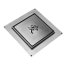 McAlpine Odpływ punktowy 21,2x21,2 cm wzór Love stal nierdzewna CD150-90-BLOV - zdjęcie 1