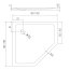 New Trendy Mild Brodzik pięciokątny 90x90x4,5 biały B-0624 - zdjęcie 3