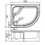 New Trendy Maxima Brodzik półokrągły 100x80x40,5 cm, biały B-0048 - zdjęcie 2