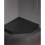 New Trendy Mild Stone Brodzik pięciokątny 80x80 cm czarny B-0560 - zdjęcie 2