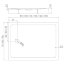 New Trendy Mild Stone Brodzik prostokątny 110x90 cm czarny B-0576 - zdjęcie 3