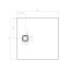 New Trendy Mori Brodzik kwadratowy 90x90 cm biały B-0433 - zdjęcie 2