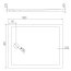 New Trendy New Cantare Brodzik prostokątny 100x90 cm biały B-0428 - zdjęcie 3