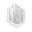 New Trendy New Komfort Kabina prysznicowa półokrągła 100x80x195 cm z powłoką Active Shield, profile chrom szkło przezroczyste K-0439 - zdjęcie 2