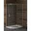 New Trendy New Komfort Kabina prysznicowa półokrągła 100x80x195 cm z powłoką Active Shield, profile chrom szkło przezroczyste K-0439 - zdjęcie 1