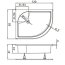 New Trendy New Maxima Brodzik półokrągły 120x85x41 cm, biały B-0168 - zdjęcie 2