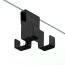 New Trendy New Modus Black Kabina prysznicowa Walk-in 120x100x200 cm z powłoką Active Shield profile czarne szkło przezroczyste EXK-0278 - zdjęcie 5