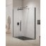 New Trendy New Modus Black Kabina prysznicowa Walk-in 150x80x200 cm z powłoką Active Shield profile czarne szkło przezroczyste EXK-1289 - zdjęcie 1