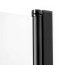New Trendy Superia Black Parawan nawannowy dwuczęściowy składany 100x150 cm prawy profile czarne szkło przezroczyste P-0055 - zdjęcie 4