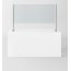Novellini BeSafe Wall V2 Ekran ochronny na ladę 140x85 cm profile białe szkło satynowe BSAFEV2B140-4A - zdjęcie 1