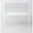 Novellini BeSafe Wall V3 Ekran ochronny na biurko 120x75 cm profile srebrne szkło przezroczyste BSAFEV3S120-1B - zdjęcie 1