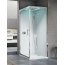 Novellini Eon GF90 Kabina masażowo-parowa narożna kwadratowa 90x90x229,5 cm drzwi przesuwne, z sauną, z dachem, deszczownicą, białe LED, szkło przezroczyste, profile chrom mat EONGF90M1N-1UK - zdjęcie 1