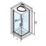 Novellini Eon GF90 Kabina prysznicowa narożna kwadratowa 90x90x209,5 cm drzwi przesuwne, bez dachu, szkło przezroczyste, profile chrom mat EONGF90M-1UK - zdjęcie 2