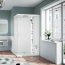 Novellini Glax 1 2.0 2P Kabina wielofunkcyjna 120x80x210 cm wersja prawa profile srebrne szkło przezroczyste G212P120DMFL-1BB - zdjęcie 2