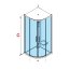 Novellini Glax 1 2.0 R Sauna parowa 100x100x210 cm, profile srebrne szkło przezroczyste G21R100M5-1BB - zdjęcie 3